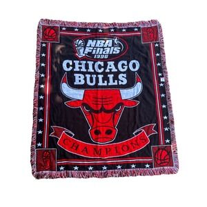 1996 NBA Champions Chicago‎ Bulls Blanket Throw NorthWest Co. USA MADE
